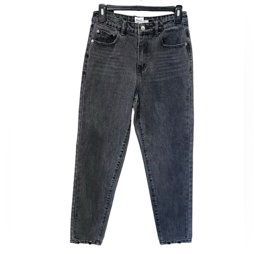 Princess Polly high waist Mom jeans Black wash size 4
